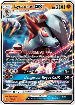 Lycanroc GX (74) Holofoil - SM  Guardians Rising
