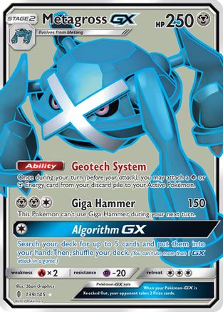Metagross GX (Full Art) (139) Holofoil - SM  Guardians Rising