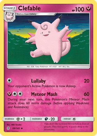 Clefable (89/145) [Sun & Moon: Guardians Rising] | Silver Goblin