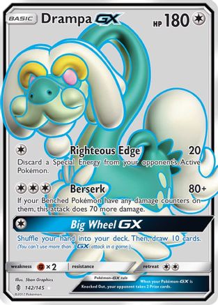 Drampa GX (Full Art) (142) Holofoil - SM  Guardians Rising