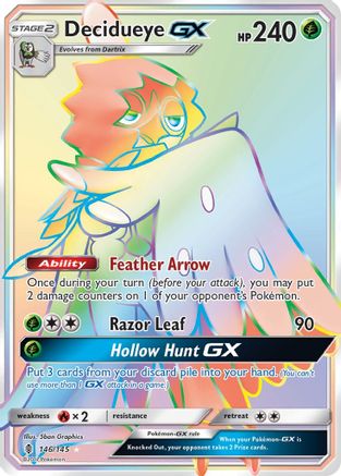 Decidueye GX (146/145) [Sun & Moon: Guardians Rising] | Silver Goblin