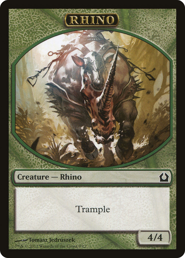 Rhino Token [Return to Ravnica Tokens] | Silver Goblin