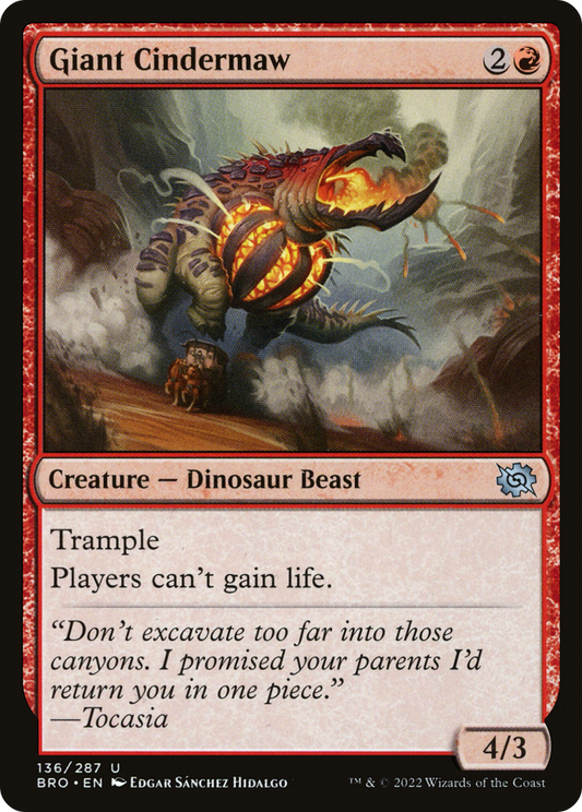 Giant Cindermaw (136) Foil - The Brothers' War
