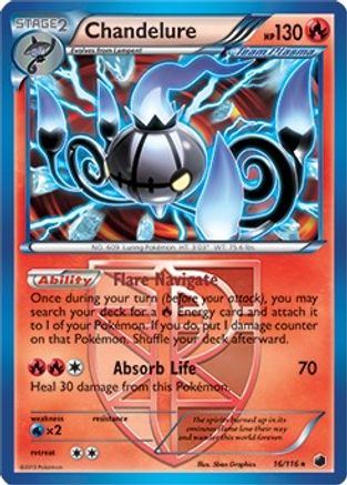Chandelure - 16/116 (BW Plasma Freeze) (16) - Deck Exclusives