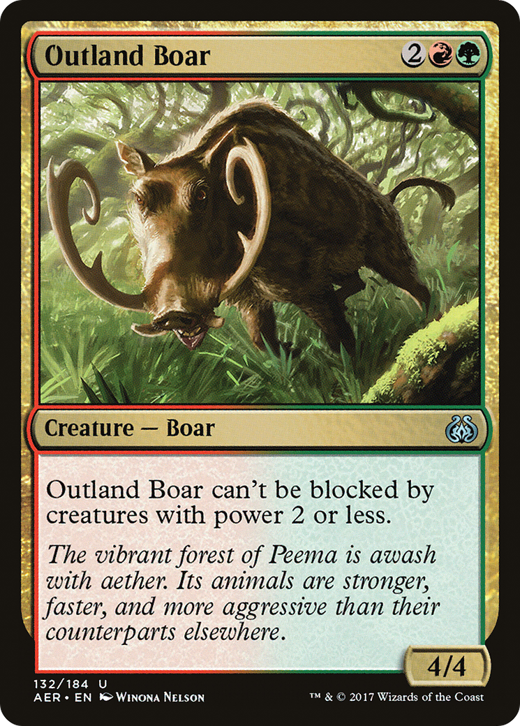 Outland Boar (132) Foil - Aether Revolt