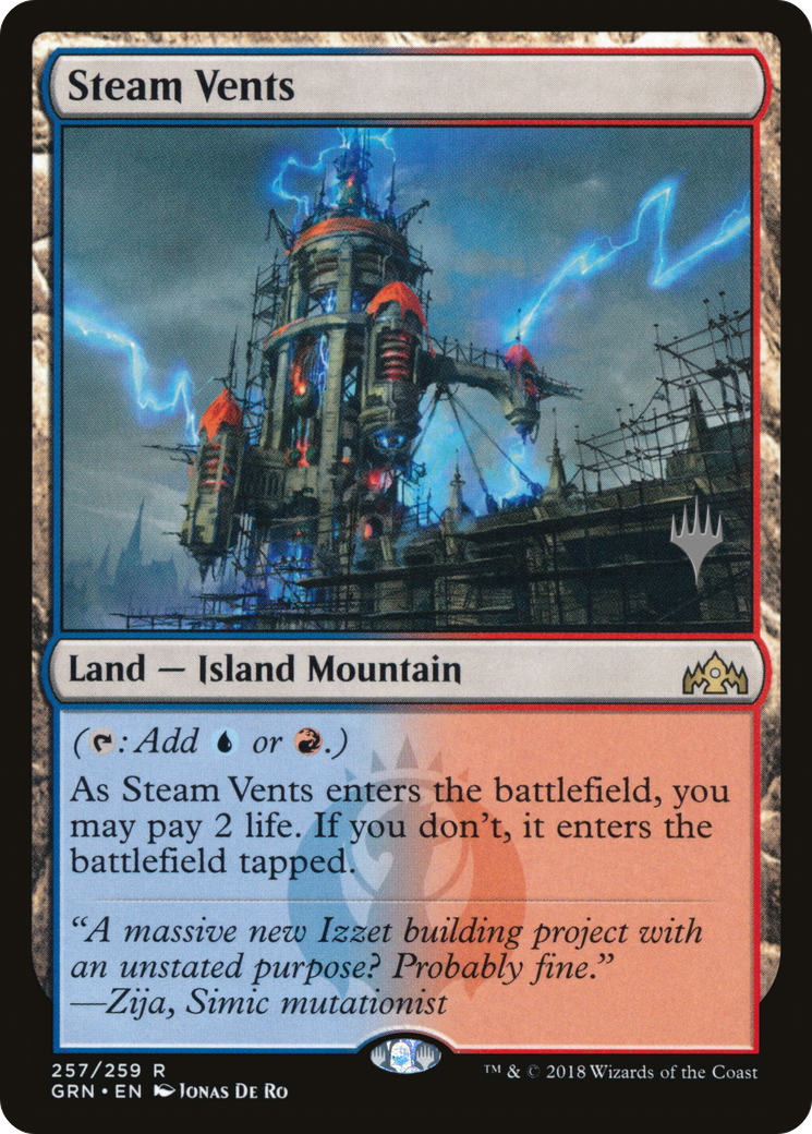 Steam Vents (257) Foil - Guilds of Ravnica Promos