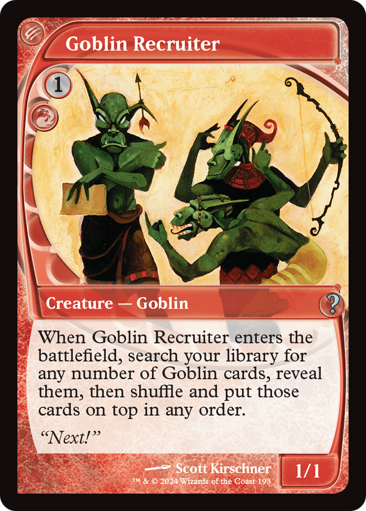 Goblin Recruiter (Future Sight) (193) Foil - Mystery Booster 2