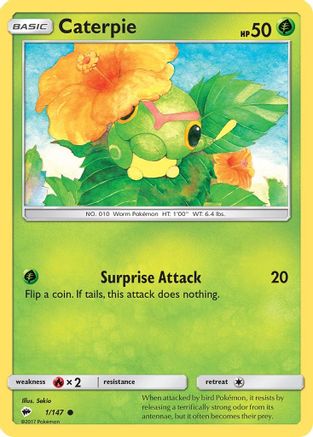 Caterpie (1) Reverse Holofoil - Burning Shadows
