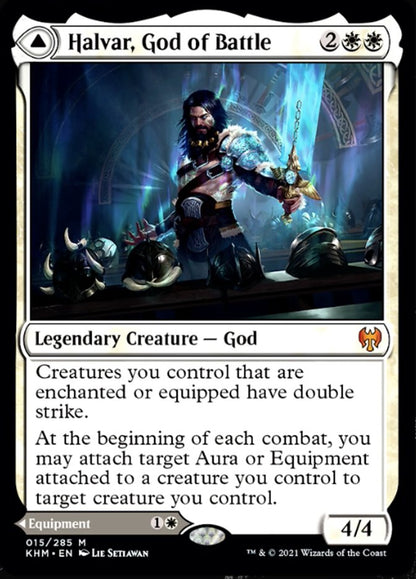 Halvar, God of Battle // Sword of the Realms (015) Foil - Kaldheim