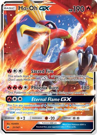Ho-Oh GX (21) Holofoil - SM  Burning Shadows