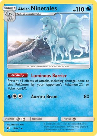 Alolan Ninetales (28/147) [Sun & Moon: Burning Shadows] | Silver Goblin