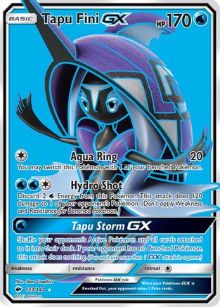 Tapu Fini GX (Full Art) (133) Holofoil - SM  Burning Shadows