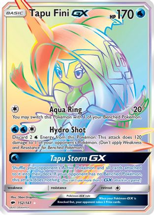 Tapu Fini GX (Secret) (152) Holofoil - SM  Burning Shadows