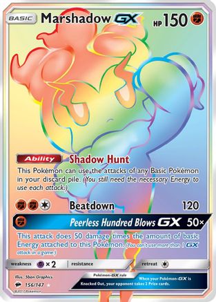 Marshadow GX (Secret) (156) Holofoil - SM  Burning Shadows