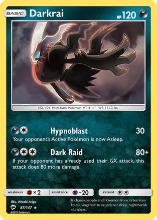 Darkrai (87/147) [Sun & Moon: Burning Shadows] Reverse Holofoil