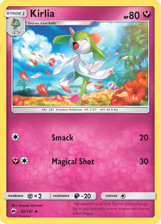 Kirlia (92) - SM  Burning Shadows