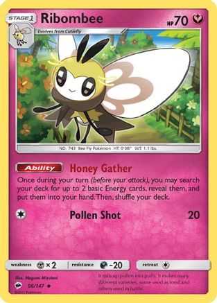 Ribombee (96/147) [Sun & Moon: Burning Shadows] | Silver Goblin