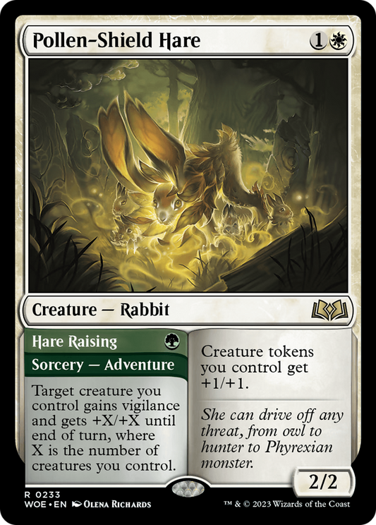 Pollen-Shield Hare (233) - Wilds of Eldraine