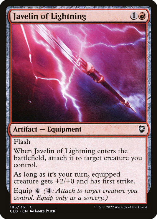 Javelin of Lightning [Commander Legends: Battle for Baldur's Gate] Foil