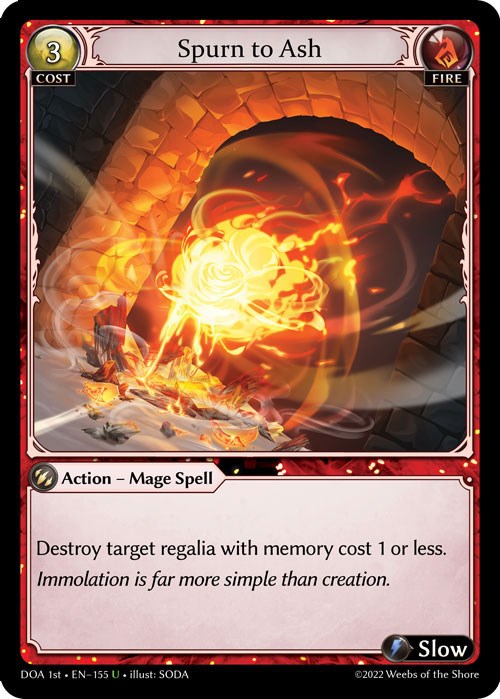 Spurn to Ash (155) [Dawn of Ashes: 1st Edition] Foil