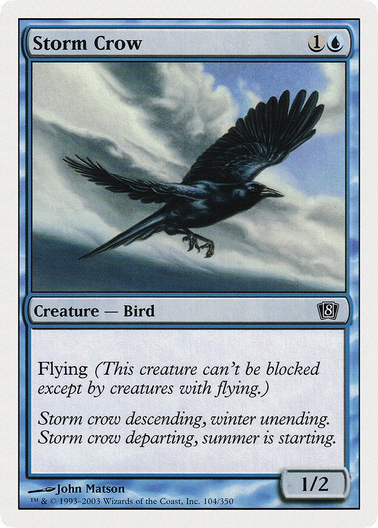 Storm Crow (104) Foil - Eighth Edition
