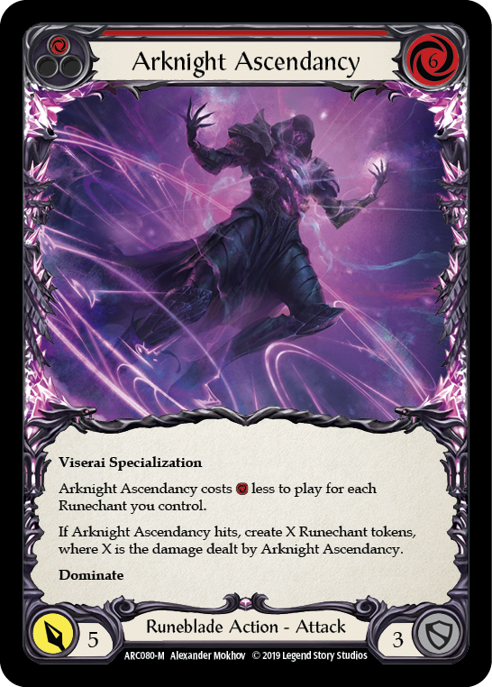 Arknight Ascendancy [ARC080-M] (Arcane Rising)  1st Edition Rainbow Foil | Silver Goblin