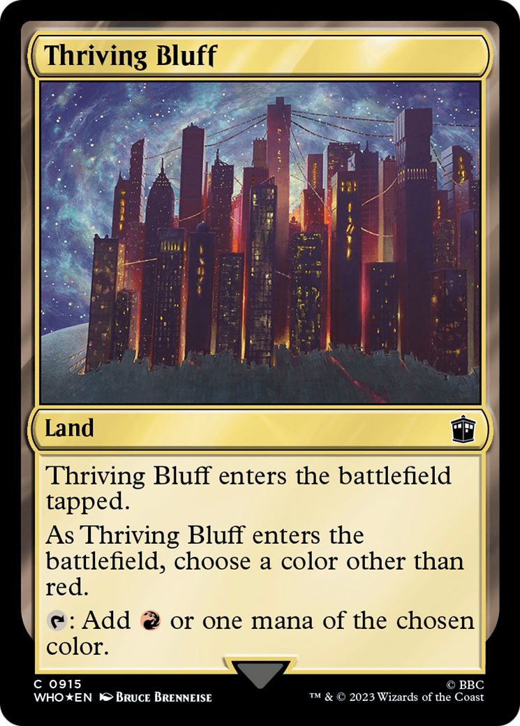 Thriving Bluff (Surge Foil) [Doctor Who] | Silver Goblin