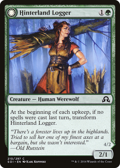 Hinterland Logger (210) Foil - Shadows over Innistrad