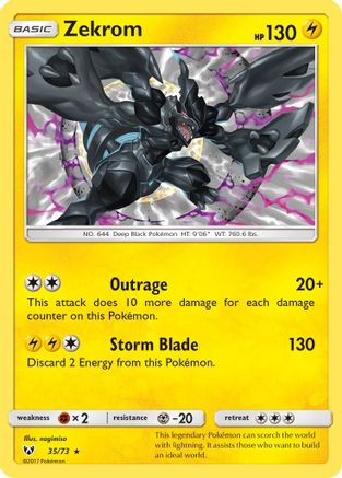 Zekrom (35/73) [Sun & Moon: Shining Legends] Reverse Holofoil