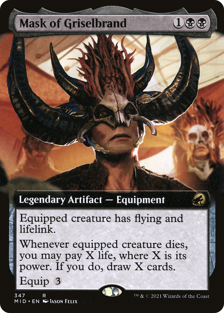 Mask of Griselbrand (Extended Art) (347) Foil - Innistrad: Midnight Hunt