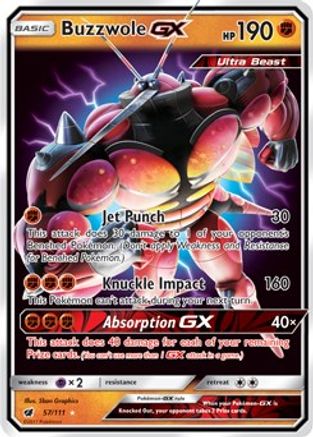 Buzzwole GX (57/111) [Sun & Moon: Crimson Invasion] | Silver Goblin