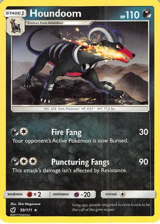Houndoom (59/111) [Sun & Moon: Crimson Invasion] Reverse Holofoil