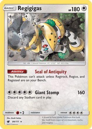 Regigigas (84/111) [Sun & Moon: Crimson Invasion] Reverse Holofoil