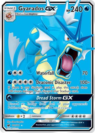 Gyarados GX (Full Art) (101) Holofoil - SM  Crimson Invasion