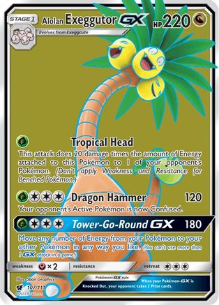 Alolan Exeggutor GX (107/111) [Sun & Moon: Crimson Invasion] | Silver Goblin