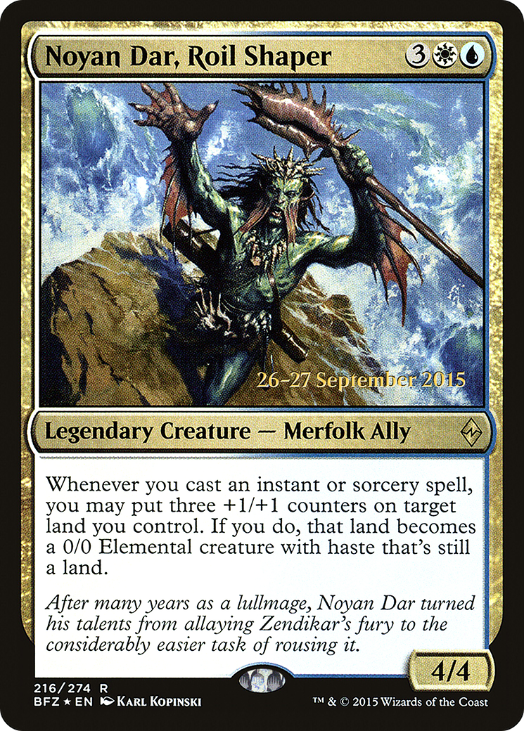 Noyan Dar, Roil Shaper (216s) Foil - Battle for Zendikar Promos