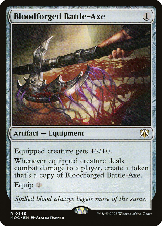 Bloodforged Battle-Axe [March of the Machine Commander]