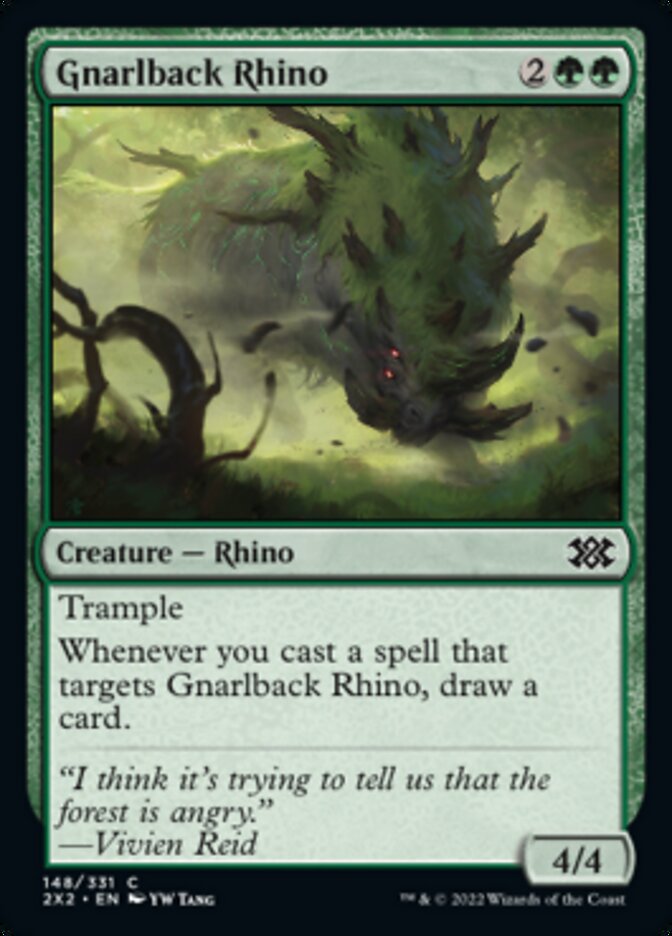 Gnarlback Rhino [Double Masters 2022] | Silver Goblin