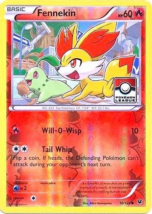 Fennekin - 10/124 (Pokemon League) (10) Reverse Holofoil - League & Championship Cards