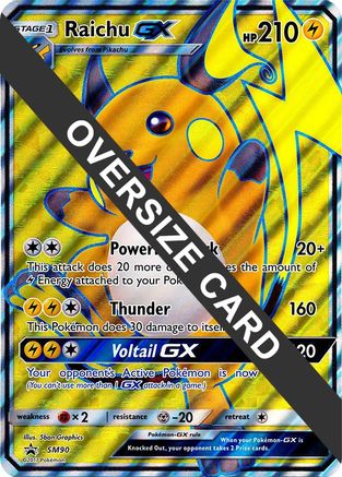 Raichu GX (SM90) (Jumbo Card) [Sun & Moon: Black Star Promos] | Silver Goblin