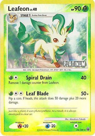 Leafeon (24/100) [Burger King Promos: 2009 Collection] | Silver Goblin