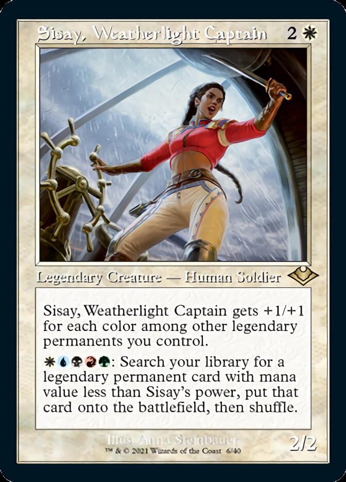 Sisay, Weatherlight Captain (Retro Foil Etched) [Modern Horizons] | Silver Goblin