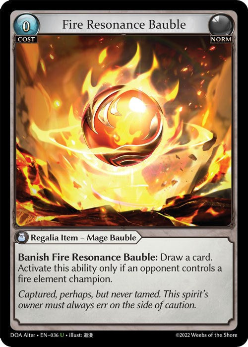 Fire Resonance Bauble (036) [Dawn of Ashes: Alter Edition] Foil