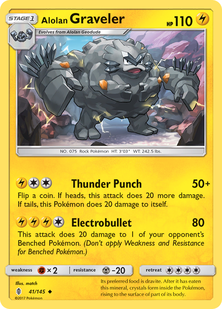 Alolan Graveler (41/145) [Sun & Moon: Guardians Rising] | Silver Goblin