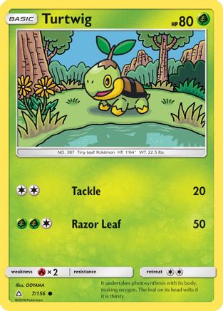 Turtwig (7) (7) Reverse Holofoil - SM  Ultra Prism