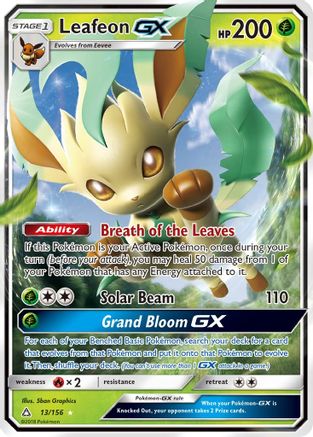 Leafeon GX (13) Holofoil - SM  Ultra Prism