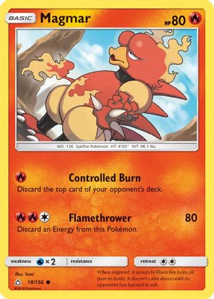 Magmar (18/156) [Sun & Moon: Ultra Prism] | Silver Goblin