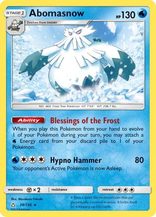 Abomasnow (38/156) [Sun & Moon: Ultra Prism] | Silver Goblin