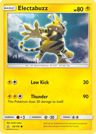 Electabuzz (43/156) [Sun & Moon: Ultra Prism] Reverse Holofoil