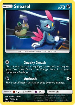 Sneasel (73/156) [Sun & Moon: Ultra Prism] Reverse Holofoil